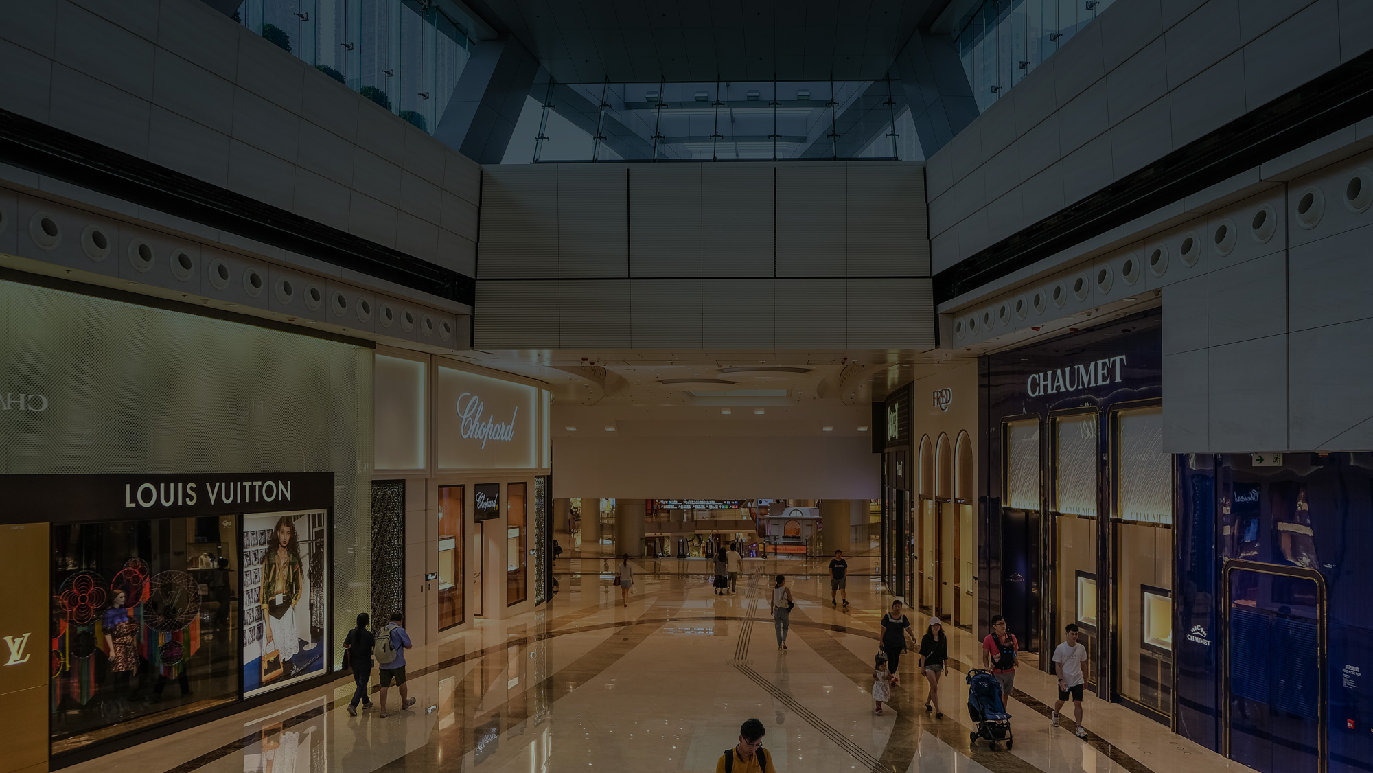 Picture of inside a Modern Mall